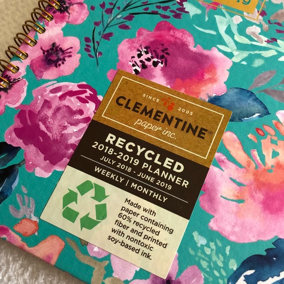 Teal Floral 2018-2019 Planner - Picture 2 of 8